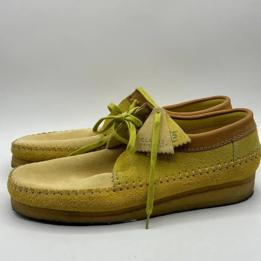 CLARKS x LEVIS Weaver Suede Shoes Sand Yellow Sz 10.5